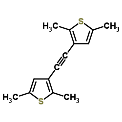 1,2-bis(2,5-dimethyl-3-thienyl)acetylene structure