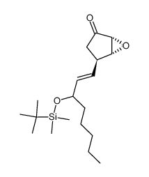 trans-4-[(1E)--3-[(tert-butyldimethylsilyl)oxy]oct-1-enyl]-2,3-epoxycyclopentanone结构式