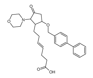 (E)-7-[2-morpholin-4-yl-3-oxo-5-[(4-phenylphenyl)methoxy]cyclopentyl]hept-4-enoic acid Structure