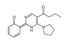 6-(5-butanoyl-6-pyrrolidin-1-yl-1H-pyrimidin-2-ylidene)cyclohexa-2,4-dien-1-one Structure