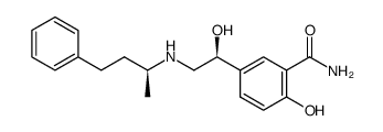 2-Hydroxy-5-[(S)-1-hydroxy-2-((S)-1-methyl-3-phenyl-propylamino)-ethyl]-benzamide结构式