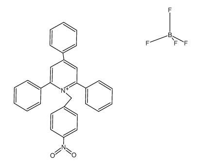 1-(4-nitro-benzyl)-2,4,6-triphenylpyridinium tetrafluoroborate结构式