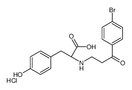 (2R)-2-[[3-(4-bromophenyl)-3-oxopropyl]amino]-3-(4-hydroxyphenyl)propanoic acid,hydrochloride Structure