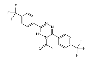 1-(3,6-双(4-(三氟甲基)苯基)-1,2,4,5-四嗪-1(4H)-基)乙酮结构式