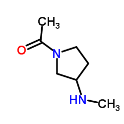 1-[3-(Methylamino)-1-pyrrolidinyl]ethanone结构式