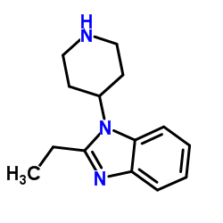 2-Ethyl-1-(4-piperidinyl)-1H-benzimidazole Structure