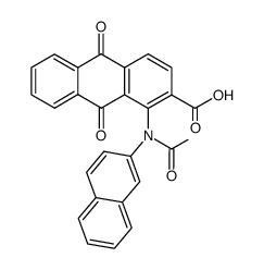 1-(acetyl-[2]naphthyl-amino)-9,10-dioxo-9,10-dihydro-anthracene-2-carboxylic acid结构式