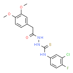 N-(3-CHLORO-4-FLUOROPHENYL)-2-[2-(3,4-DIMETHOXYPHENYL)ACETYL]-1-HYDRAZINECARBOTHIOAMIDE picture