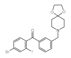 4-BROMO-3'-[8-(1,4-DIOXA-8-AZASPIRO[4.5]DECYL)METHYL]-2-FLUOROBENZOPHENONE Structure