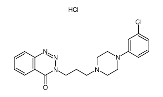 3-{3-[4-(3-Chloro-phenyl)-piperazin-1-yl]-propyl}-3H-benzo[d][1,2,3]triazin-4-one; hydrochloride Structure