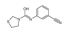 N-(3-cyanophenyl)-1,3-thiazolidine-3-carboxamide Structure