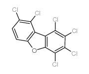 1,2,3,4,8,9-hexachlorodibenzofuran structure