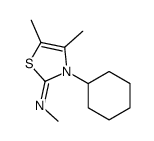 3-cyclohexyl-N,4,5-trimethyl-1,3-thiazol-2-imine结构式