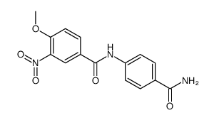 N-[4-(aminocarbonyl)phenyl]-4-methoxy-3-nitrobenzamide结构式