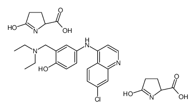 5-oxo-L-proline, compound with 4-[(7-chloro-4-quinolyl)amino]-α-(diethylamino)-o-cresol (2:1) picture