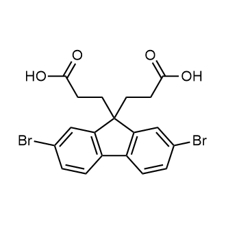 3,3'-(2,7-Dibromo-9H-fluorene-9,9-diyl)dipropanoic acid Structure