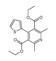 diethyl 2,6-dimethyl-4-thiophen-2-ylpyridine-3,5-dicarboxylate结构式