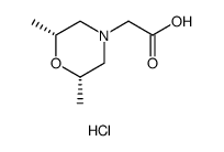 4-Morpholineacetic acid, 2,6-dimethyl-, hydrochloride , (2R,6S)-rel Structure