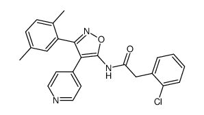 5-[(2-chlorophenyl)acetylamino]-3-(2,5-dimethylphenyl)-4-(4-pyridyl)isoxazole Structure