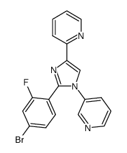 2-(2-(4-bromo-2-fluorophenyl)-1-(pyridin-3-yl)-1H-imidazol-4-yl)pyridine Structure