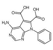 4-amino-7-phenylpyrrolo[2,3-d]pyrimidine-5,6-dicarboxylic acid结构式