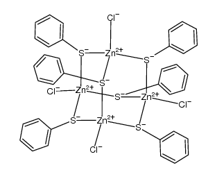 {(μ-SPh)6(ZnCl)4}(2-)结构式