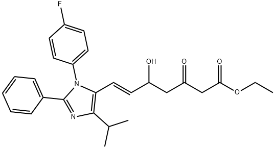 ETHYL ((4-FLUOROPHENYL)ISOPROPYL-PHENYL-IMIDAZOL-5-YL)-OH-OXO-6-HEPTENOATE,97结构式