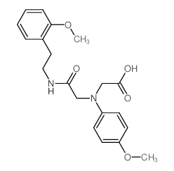 [(4-Methoxyphenyl)(2-{[2-(2-methoxyphenyl)ethyl]-amino}-2-oxoethyl)amino]acetic acid结构式