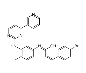 (E)-3-(4-bromophenyl)-N-[4-methyl-3-[(4-pyridin-3-ylpyrimidin-2-yl)amino]phenyl]prop-2-enamide Structure