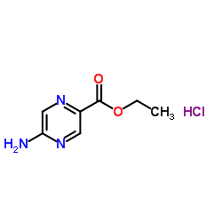 Ethyl 5-amino-2-pyrazinecarboxylate hydrochloride (1:1)结构式