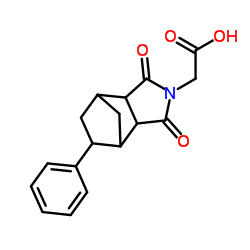 (3,5-Dioxo-8-phenyl-4-azatricyclo[5.2.1.02,6]dec-4-yl)acetic acid结构式