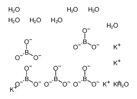 pentapotassium,pentaborate,octahydrate structure