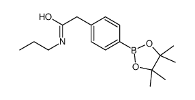 4-(N-丙基氨基羰基甲基)苯硼酸频那醇酯结构式