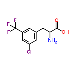 3-CHLORO-5-(TRIFLUOROMETHYL)-DL-PHENYLALANINE结构式