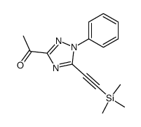 1-(1-phenyl-5-((trimethylsilyl)ethynyl)-1H-1,2,4-triazol-3-yl)ethan-1-one Structure