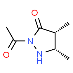 3-Pyrazolidinone, 2-acetyl-4,5-dimethyl-, cis- (9CI) structure