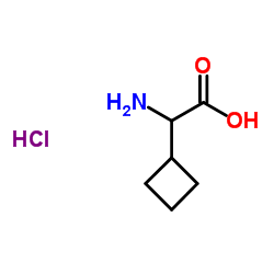 Cyclobutaneacetic acid, alpha-amino-, hydrochloride Structure