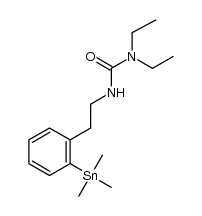 1,1-diethyl-3-[2-(2-trimethylstannylphenyl)]ethylurea结构式