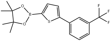 5-(3-Trifluoromethylphenyl)thiophene-2-boronic acid pinacol ester结构式