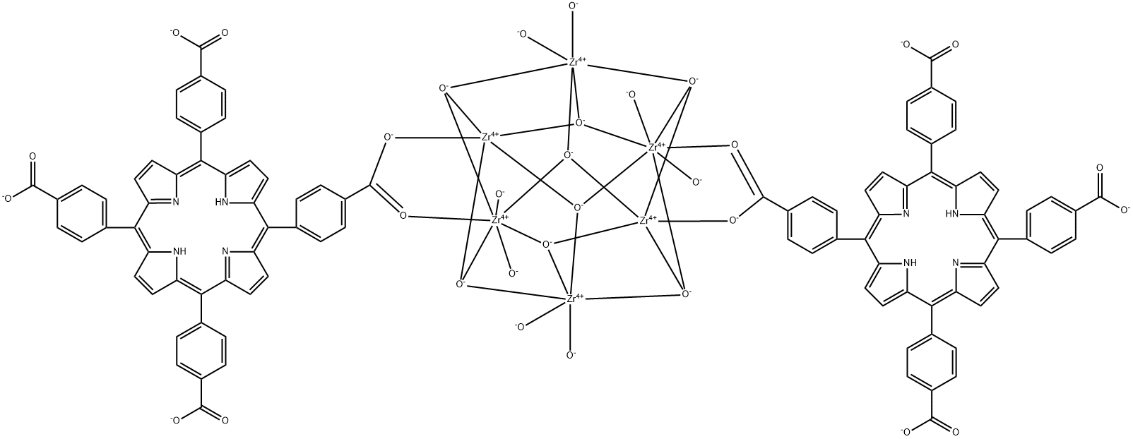 PCN-222(H)金属有机骨架结构式