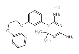 6,6-dimethyl-1-[3-(2-phenoxyethoxy)phenyl]-1,3,5-triazine-2,4-diamine structure