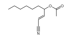 4-acetoxy-2(E)-decenenitrile结构式