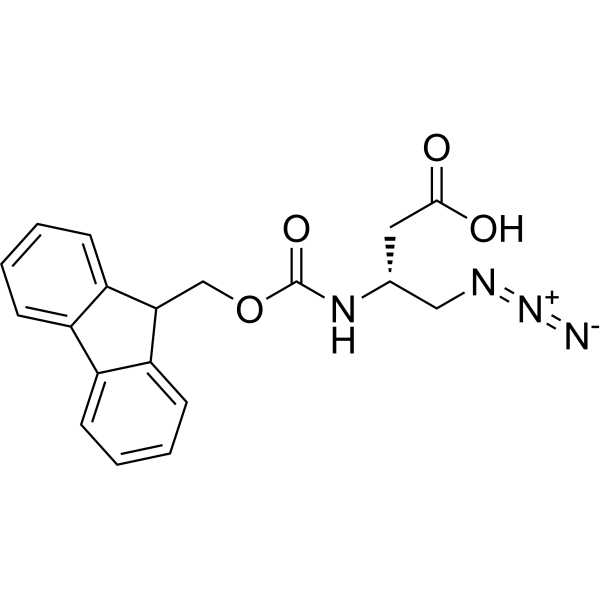 Fmoc-D-Dbu(N3)-OH结构式