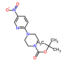 tert-Butyl 4-(5-nitropyridin-2-yl)piperazine-1-carboxylate Structure