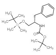 (S)-1-叔丁基二甲基硅氧基-3-苯基丙-2-基氨基甲酸叔丁酯结构式