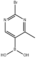 2-Bromo-4-methylpyrimidine-5-boronic acid结构式