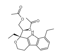 (1S,1'R)-1,8-diethyl-1-(1',2'-diacetyloxy)ethyl-1,3,4,9-tetrahydropyrano[3,4-b]indole Structure