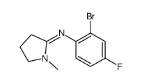 N-(2-bromo-4-fluorophenyl)-1-methylpyrrolidin-2-imine结构式