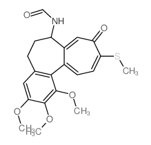 Formamide,N-[(7S)-5,6,7,9-tetrahydro-1,2,3-trimethoxy-10-(methylthio)-9-oxobenzo[a]heptalen-7-yl]- Structure