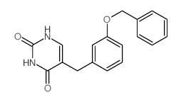 2,4(1H,3H)-Pyrimidinedione,5-[[3-(phenylmethoxy)phenyl]methyl]- Structure